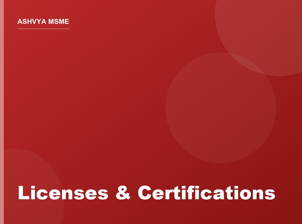 Licenses & Certifications